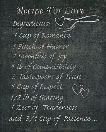 Funny Recipe for Love sign